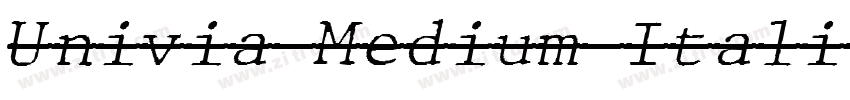 Univia Medium Itali字体转换